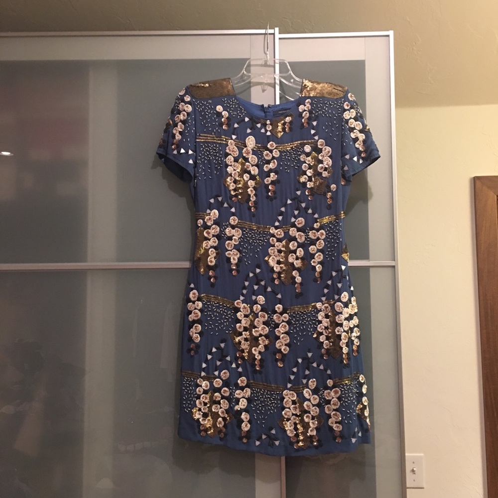 French Connection beaded Wisteria dress NWT sz 6